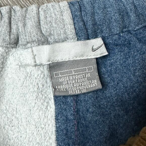 Nike Custom Patchwork ColorBlock Fleece Sweat Shorts Large Streetwear - Picture 6 of 7